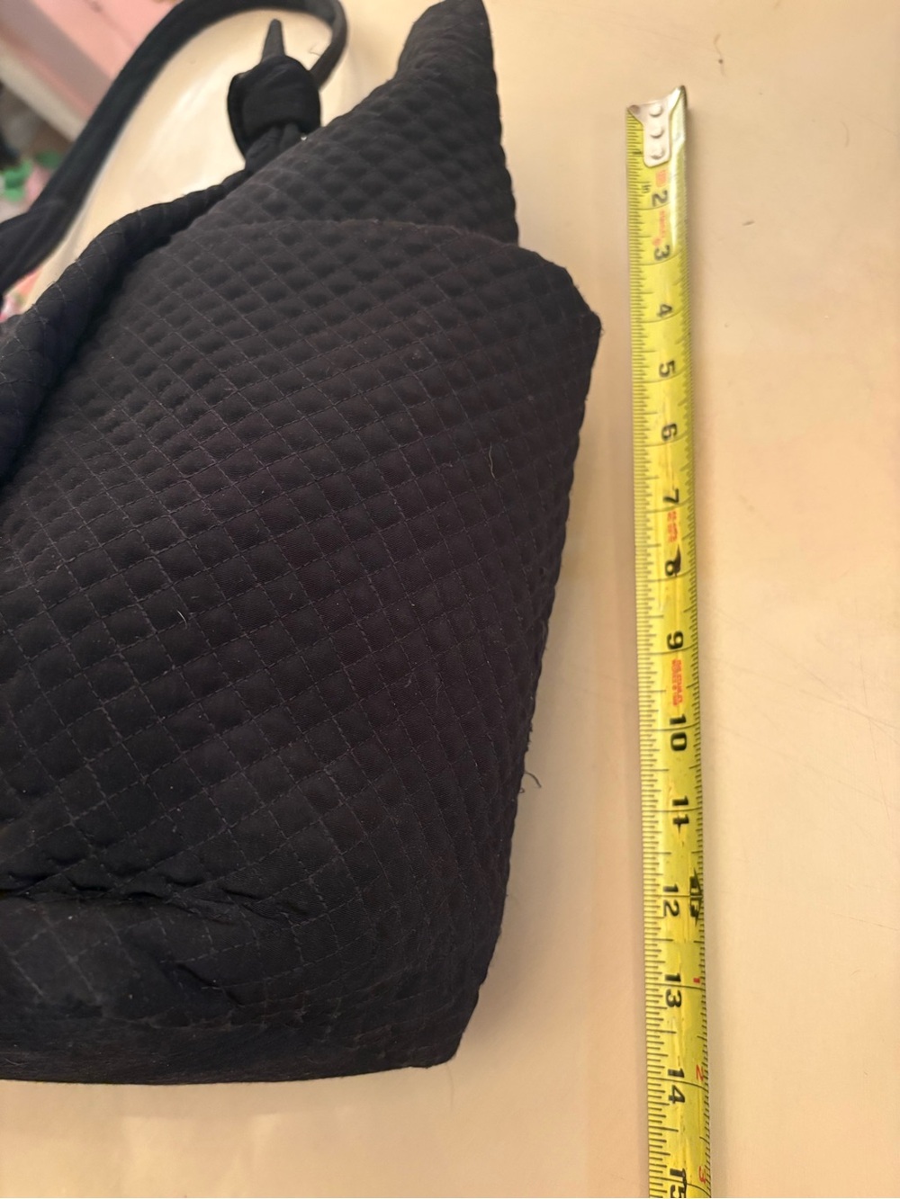 Vera Bradley Black Quilted Tote with Knot Handles - Picture 6 of 11
